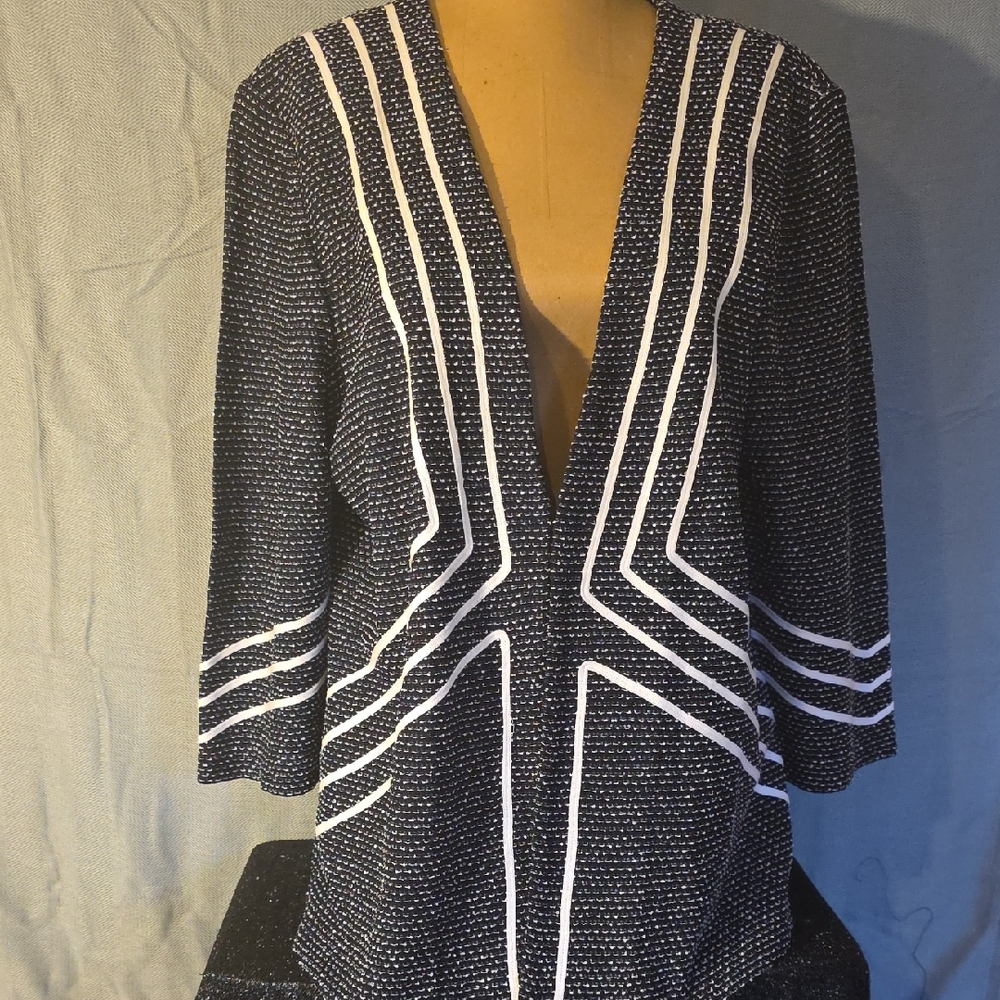 Ming Wang Black Textured Blazer
